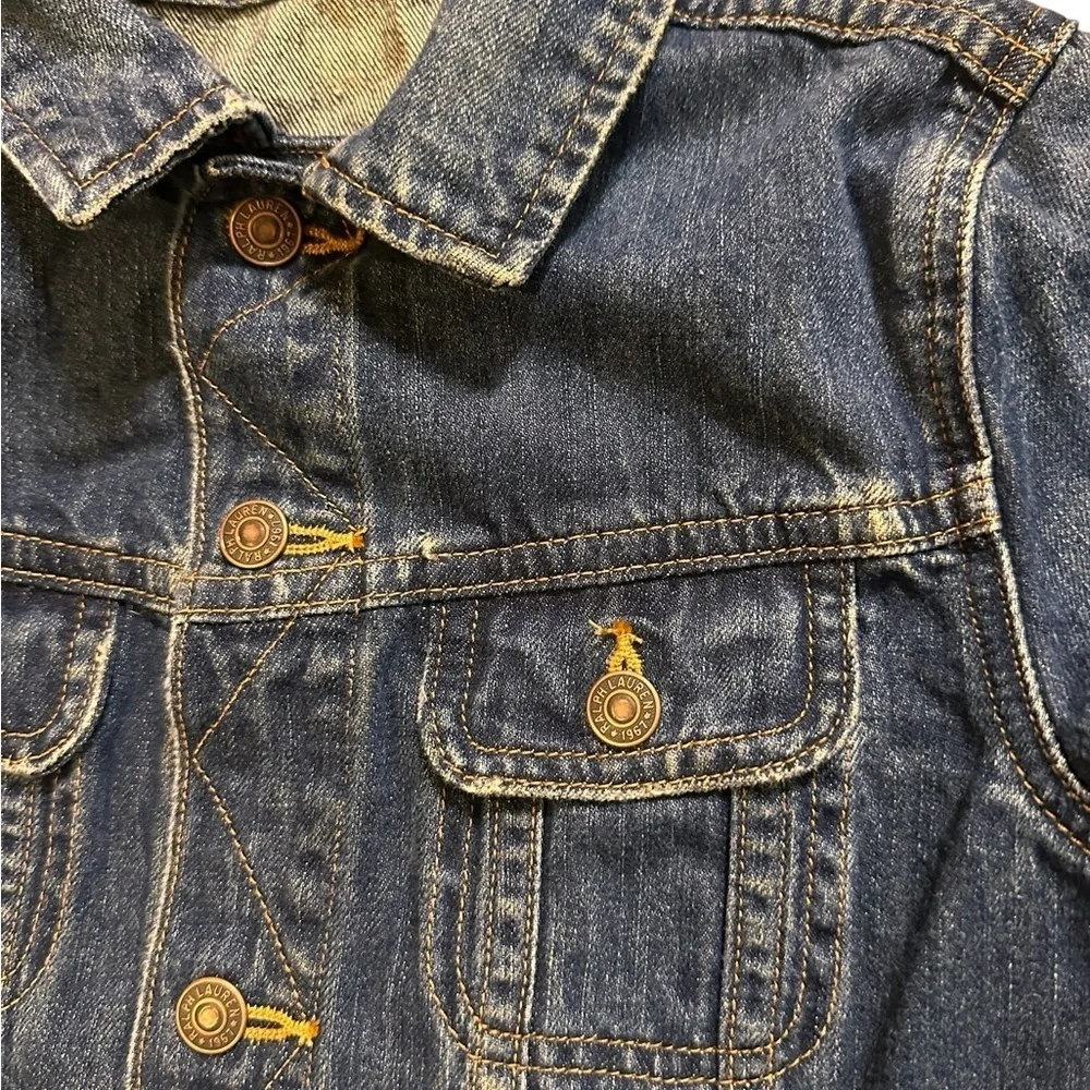 Polo Ralph Lauren Kid’s Trucker Denim Jean Jacket Youth Size 7 EUC